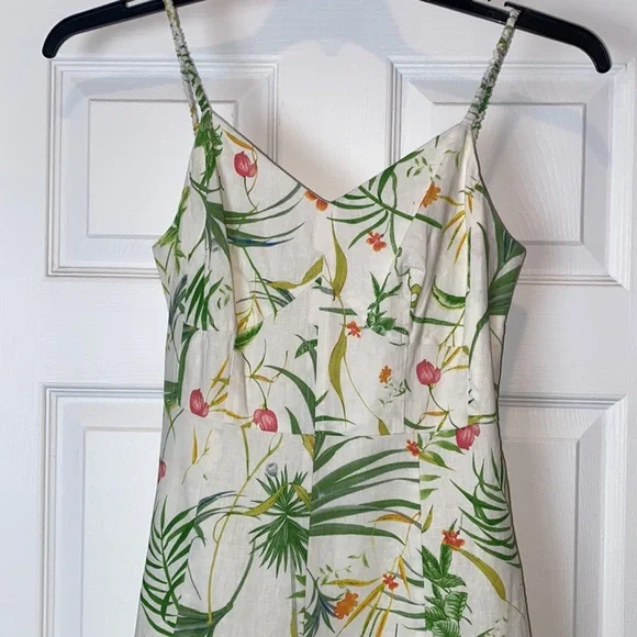 a loves a Tropical Print Off White Mini Dress - Picture 6 of 15